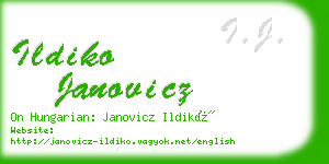 ildiko janovicz business card